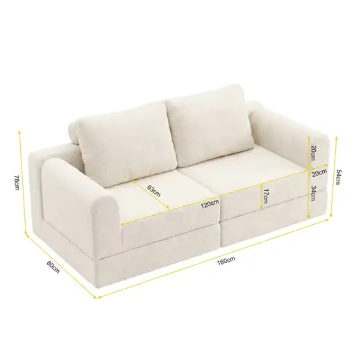 Sofá cama CollaHausse cambiable, Plegable, Multifuncional, Sillón cama