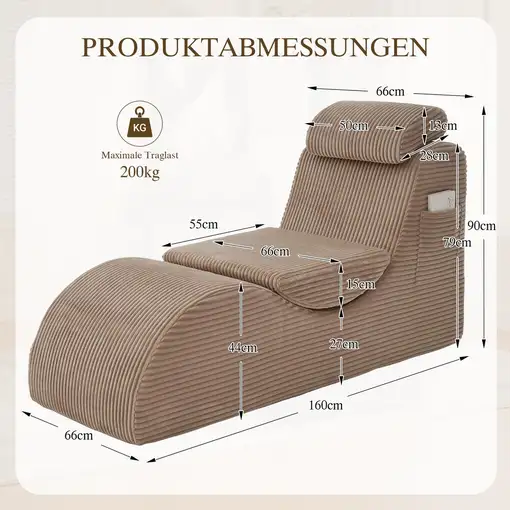 Sillón CollaHausse en espuma de compresión, Único, Ergonómico