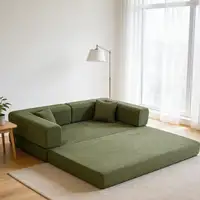 Sofá cama CollaHausse en terciopelo acanalado, Convertible en cama Sofá cama CollaHausse en terciopelo acanalado, Convertible en cama