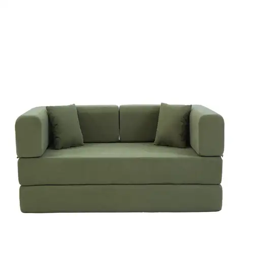 Sofá cama CollaHausse en terciopelo acanalado, Convertible en cama