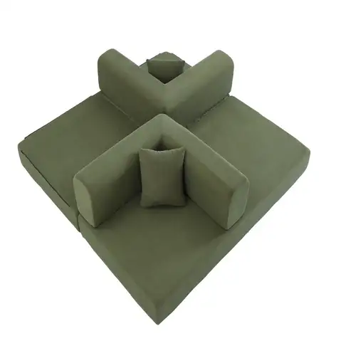 Sofá cama CollaHausse en terciopelo acanalado, Convertible en cama