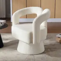 Sillón CollaHausse en tejido afelpado, Giratorio 360°, Asiento amplio acolchado Sillón CollaHausse en tejido afelpado, Giratorio 360°, Asiento amplio acolchado