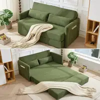 Sofá cama CollaHausse en terciopelo acanalado, 2 en 1, Plegable 165x92x82cm