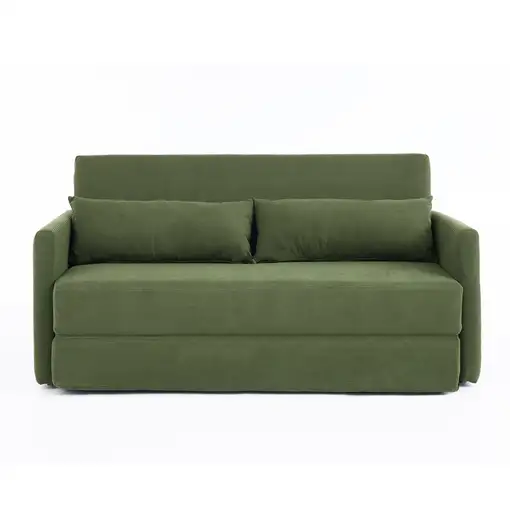 Sofá cama CollaHausse en terciopelo acanalado, 2 en 1, Plegable 165x92x82cm