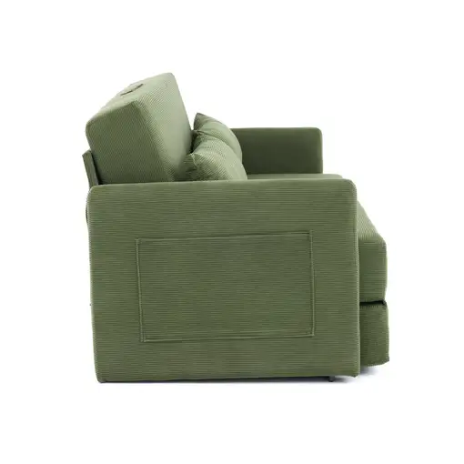 Sofá cama CollaHausse en terciopelo acanalado, 2 en 1, Plegable 165x92x82cm