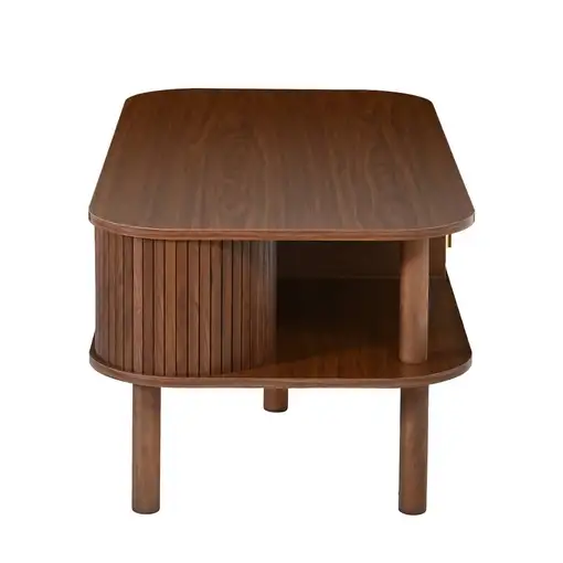 Mesa de centro CollaHausse en mdf, 110×55×45 cm, Puerta enrollable 110x55x45cm