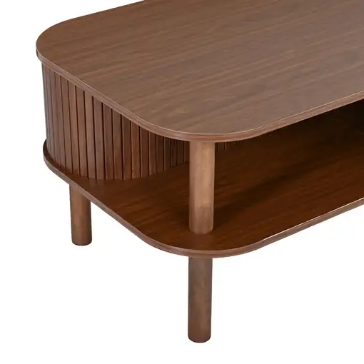 Mesa de centro CollaHausse en mdf, 110×55×45 cm, Puerta enrollable 110x55x45cm