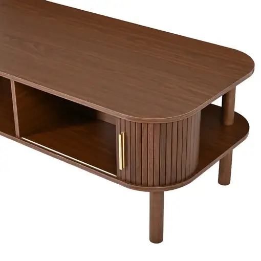 Mesa de centro CollaHausse en mdf, 110×55×45 cm, Puerta enrollable 110x55x45cm