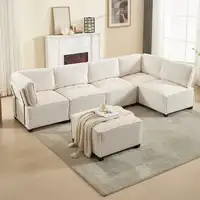 Sofá modular CollaHausse de pana, Modular, 6 plazas, Ergonómico 308cm