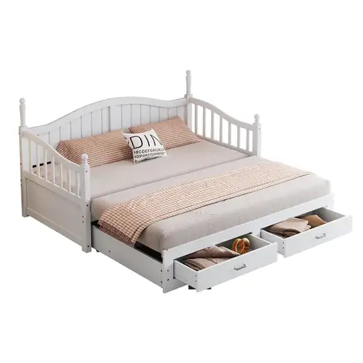 Sofá cama CollaHausse en madera de pino, Extensible 90/180x190cm
