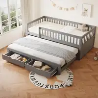 Sofá cama CollaHausse de madera maciza, Cama nido, 2 cajones 90x200cm Sofá cama CollaHausse de madera maciza, Cama nido, 2 cajones 90x200cm