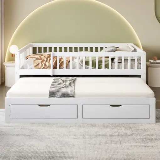 Sofá cama CollaHausse de madera maciza 140x200cm