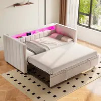 Sofá cama CollaHausse en terciopelo, Cama nido, Puerto USB Tipo-C 90x190cm Sofá cama CollaHausse en terciopelo, Cama nido, Puerto USB Tipo-C 90x190cm