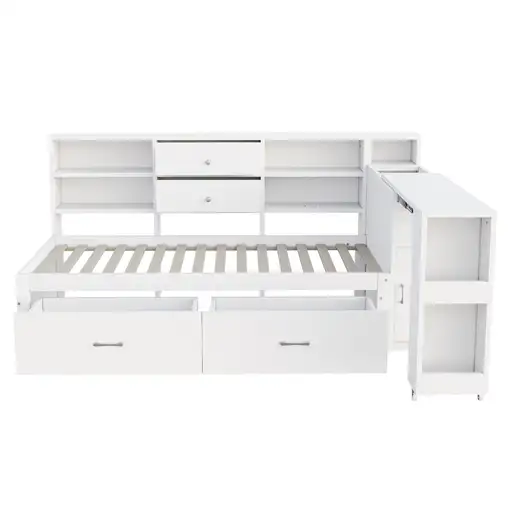 Sofá cama CollaHausse en madera, Multifuncional, Almacenamiento oculto 90x200cm