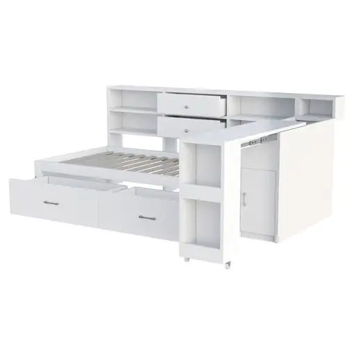 Sofá cama CollaHausse en madera, Multifuncional, Almacenamiento oculto 90x200cm