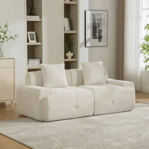 Sofá modular CollaHausse en chenilla, Modular, Compresión, Relleno de espuma 30D Sofá modular CollaHausse en chenilla, Modular, Compresión, Relleno de espuma 30D