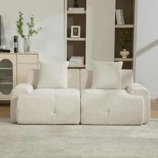 Sofá modular CollaHausse en chenilla, Modular, Compresión, Relleno de espuma 30D