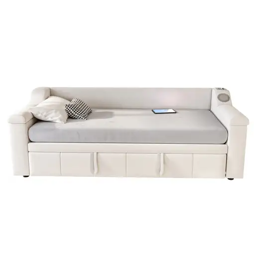 Sofá cama CollaHausse en terciopelo, Reposabrazos anchos y gruesos 90/180x190cm