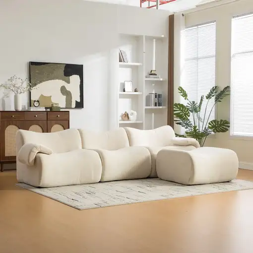 Sofá modular CollaHausse en chenilla, Modular, Compresión, Relleno de espuma 30D Sofá modular CollaHausse en chenilla, Modular, Compresión, Relleno de espuma 30D