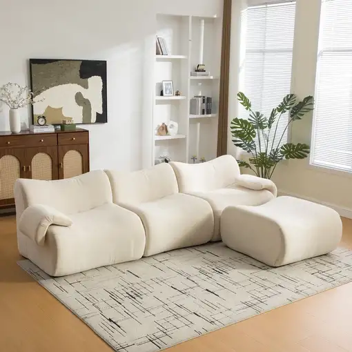 Sofá modular CollaHausse en chenilla, Modular, Compresión, Relleno de espuma 30D