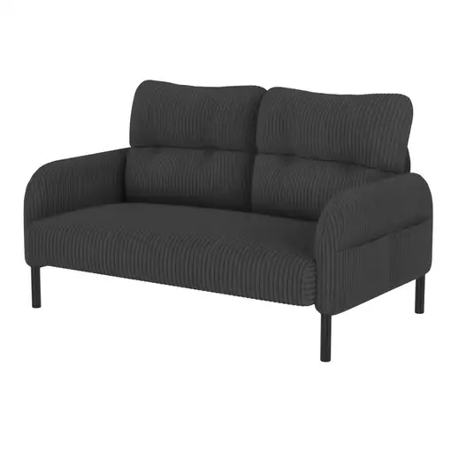 Conjunto de salón CollaHausse en tela, Conjunto de 3 piezas, 1 sillón, 1 puf