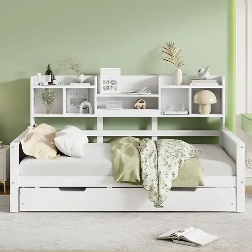 Sofá cama CollaHausse en madera de pino, Extensible 90x200cm