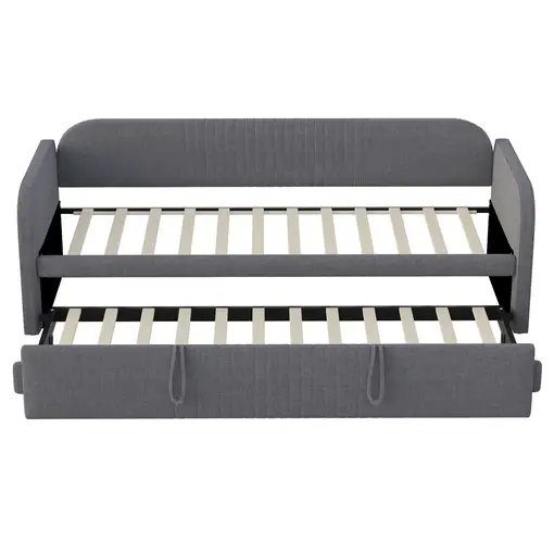 Cama CollaHausse en lino, Extensible, Convertible en sofá cama 90/180x190cm