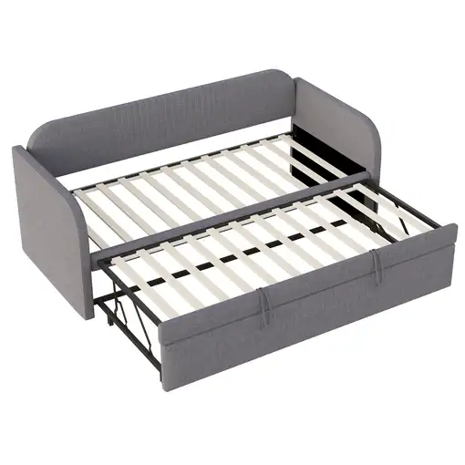 Cama CollaHausse en lino, Extensible, Convertible en sofá cama 90/180x190cm