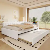 Cama CollaHausse en cuero sintético, 140x200cm, Somier de láminas 140x200cm Cama CollaHausse en cuero sintético, 140x200cm, Somier de láminas 140x200cm
