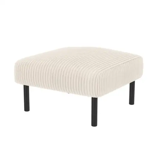 Conjunto de salón CollaHausse en tela, Conjunto de 3 piezas, 1 sillón, 1 puf