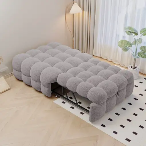 Cama CollaHausse en tejido teddy, 2 en 1, Reposapiés, Convertible en cama Cama CollaHausse en tejido teddy, 2 en 1, Reposapiés, Convertible en cama