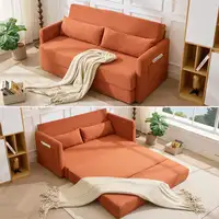 Sofá cama CollaHausse en terciopelo acanalado, 2 en 1, Plegable 165x92x82cm