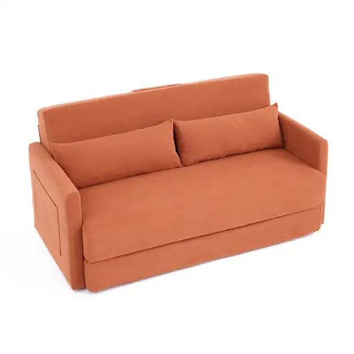 Sofá cama CollaHausse en terciopelo acanalado, 2 en 1, Plegable 165x92x82cm