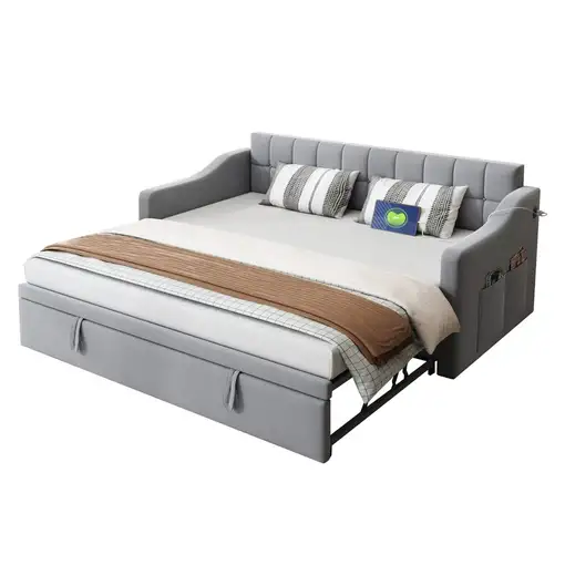 Sofá cama CollaHausse en terciopelo, 2 en 1, Multifuncional 90x180x190cm