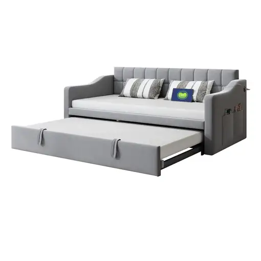 Sofá cama CollaHausse en terciopelo, 2 en 1, Multifuncional 90x180x190cm