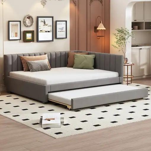 Cama CollaHausse en terciopelo, 140x200, Convertible en sofá cama 140x200cm