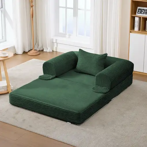 Sofá cama CollaHausse en pana, Convertible, Multifuncional, Plegable Sofá cama CollaHausse en pana, Convertible, Multifuncional, Plegable