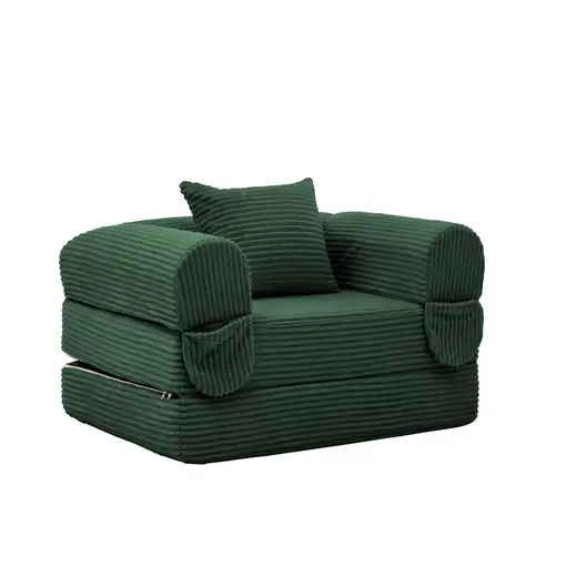 Sofá cama CollaHausse en pana, Convertible, Multifuncional, Plegable