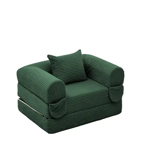 Sofá cama CollaHausse en pana, Convertible, Multifuncional, Plegable