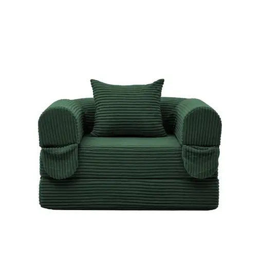 Sofá cama CollaHausse en pana, Convertible, Multifuncional, Plegable