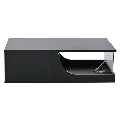 Mesa de centro CollaHausse en mdf, 2 cajones, Brillante 100x50x30cm