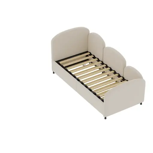 Cama CollaHausse en terciopelo, Con cajones de almacenamiento, Cama de día