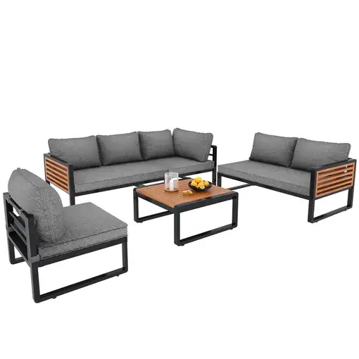 Sofá de jardín CollaHausse en hierro galvanizado, Conjunto lounge