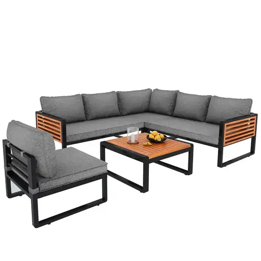 Sofá de jardín CollaHausse en hierro galvanizado, Conjunto lounge