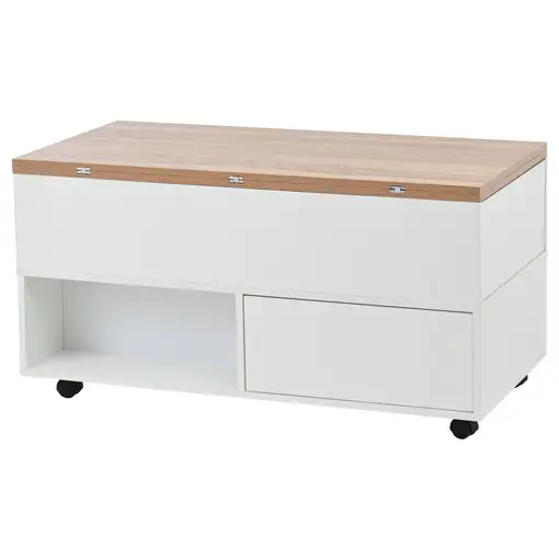 Mesa de centro CollaHausse 4 ruedas, Multifuncional, 4 cajones 100x50x52cm