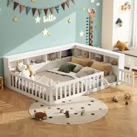 Cama CollaHausse de aglomerado, 140x200cm, Con somier de láminas 140x200cm