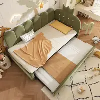 Sofá cama CollaHausse en terciopelo, Cama nido 90x190 cm, Forma en L 90x200cm