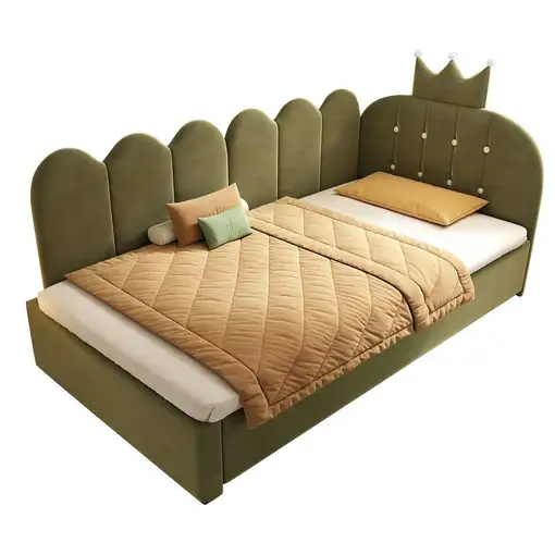 Sofá cama CollaHausse en terciopelo, Cama nido 90x190 cm, Forma en L 90x200cm