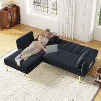 Sofá de esquina CollaHausse Plegable, Forma en L, Función cama, Rincón adicional