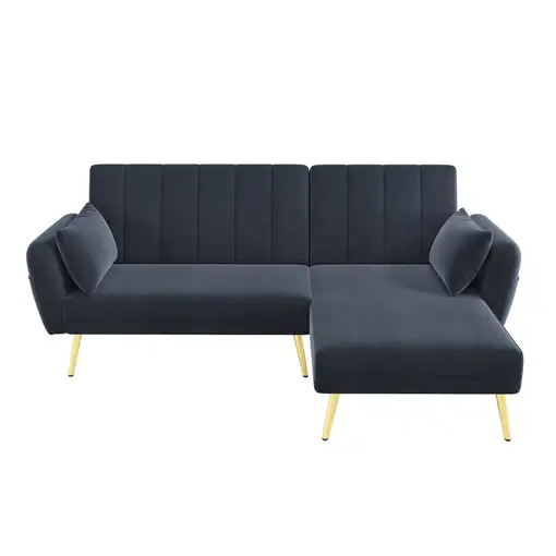 Sofá de esquina CollaHausse Plegable, Forma en L, Función cama, Rincón adicional